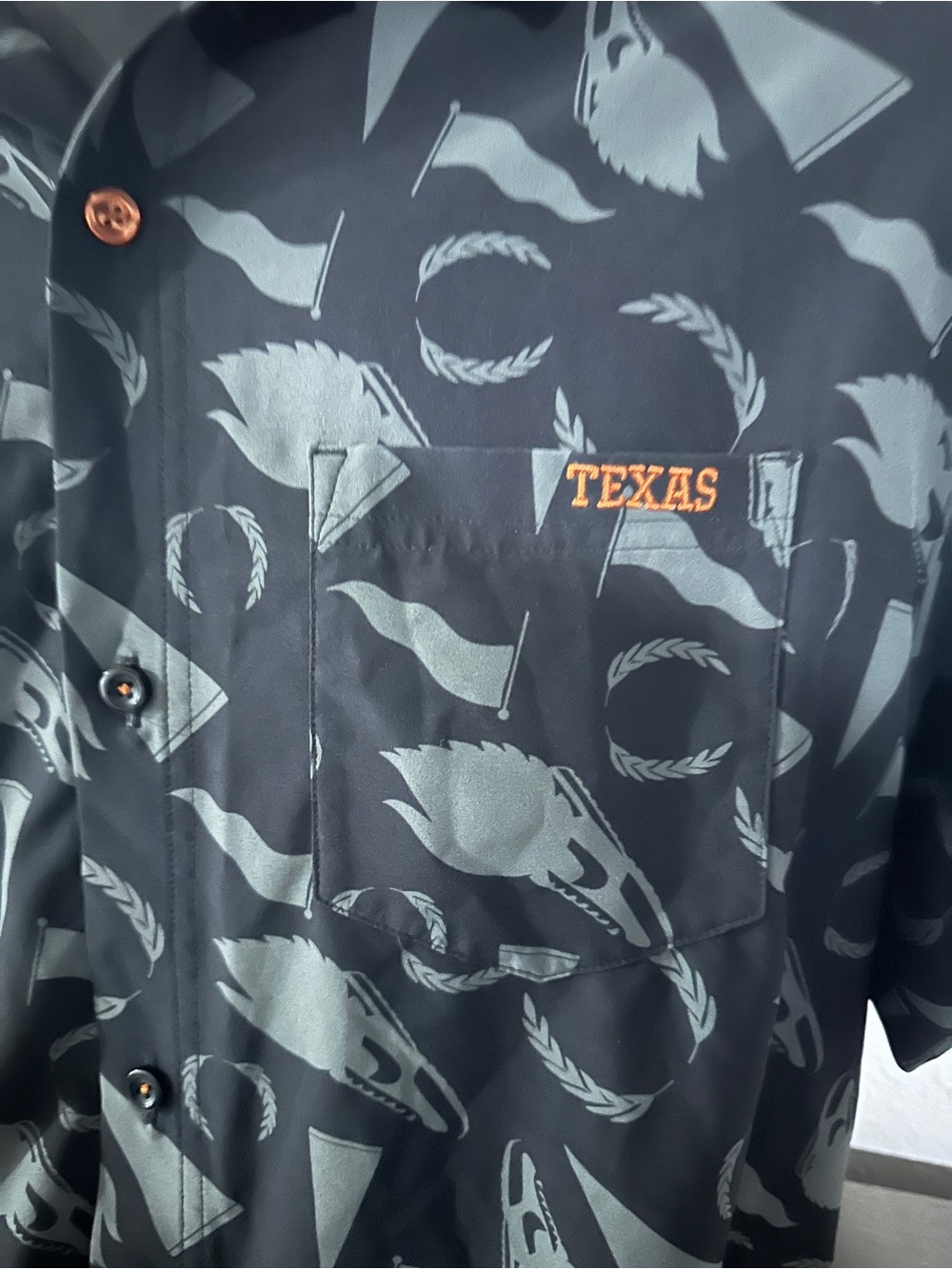 Nike Dri-FIT Texas Longhorns Golf Button Up Camp Shirt XL 🤘